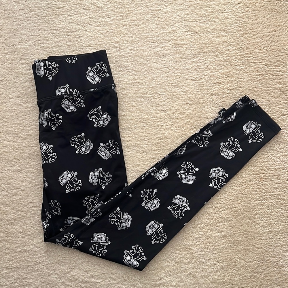 Neiman Marcus Terez x Keith Haring Foil Printed Robot Leggings